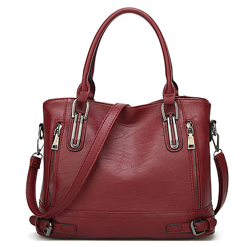 Women's Bags PU Leather Top Handle Bag Zipper Solid Color Daily Going out 2021 Tote Handbags Wine Black Brown Dark Blue
Women's Bags PU Leather Top Handle Bag Zipper Solid Color Daily Going out 2021 Tote Handbags Wine Black Brown Dark Blue