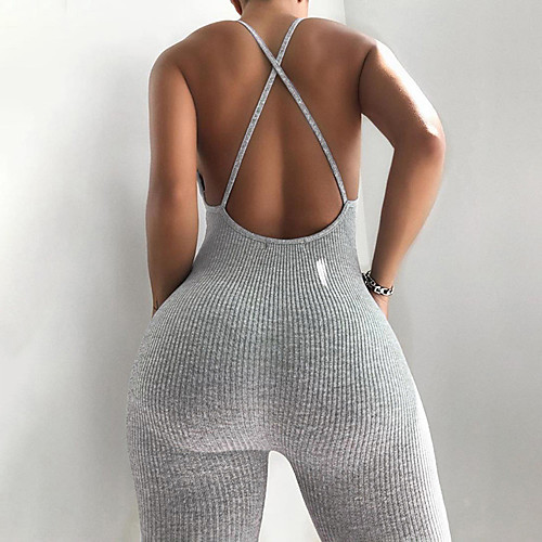 Women's Yoga Suit Aerial Yoga Jumpsuit One-piece Criss Cross Solid Color White Black Grey Spandex Yoga Fitness Romper Sleeveless Sport Activewear Breathable Micro-elastic Slim / Street / Athleisure
Women's Yoga Suit Aerial Yoga Jumpsuit One-piece Criss Cross Solid Color White Black Grey Spandex Yoga Fitness Romper Sleeveless Sport Activewear Breathable Micro-elastic Slim / Street / Athleisure