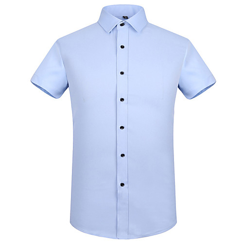 Men's Shirt Solid Colored Button-Down Short Sleeve Casual Tops Business Formal Casual White Black Purple
Men's Shirt Solid Colored Button-Down Short Sleeve Casual Tops Business Formal Casual White Black Purple