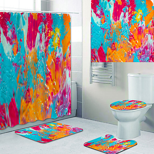 Paint Landscape Painting Printed Bathtub Curtain liner Covered with Waterproof Fabric shower Curtain for Bathroom home Decoration with hook floor mat and four-piece Toilet mat
Paint Landscape Painting Printed Bathtub Curtain liner Covered with Waterproof Fabric shower Curtain for Bathroom home Decoration with hook floor mat and four-piece Toilet mat