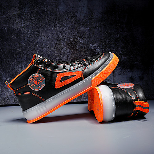 Men's Sneakers Sporty Casual Daily Outdoor Walking Shoes PU Breathable Non-slipping Wear Proof White / Blue Orange / Black Spring Summer
Men's Sneakers Sporty Casual Daily Outdoor Walking Shoes PU Breathable Non-slipping Wear Proof White / Blue Orange / Black Spring Summer