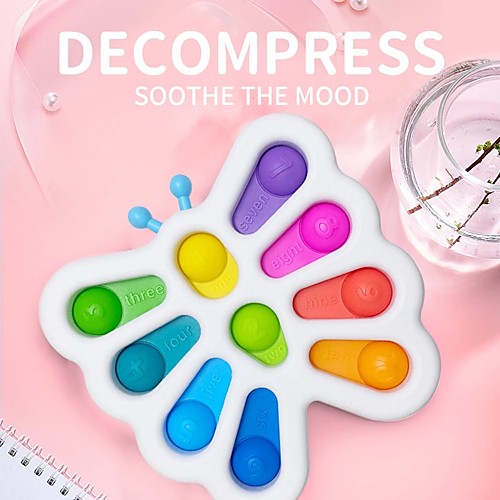 1 pc Fidget Simple Dimple Toy Fat Brain Toys Butterfly Shape Stress Relief Hand Fidget Toys For Kids Baby Early Learning Educational
1 pc Fidget Simple Dimple Toy Fat Brain Toys Butterfly Shape Stress Relief Hand Fidget Toys For Kids Baby Early Learning Educational