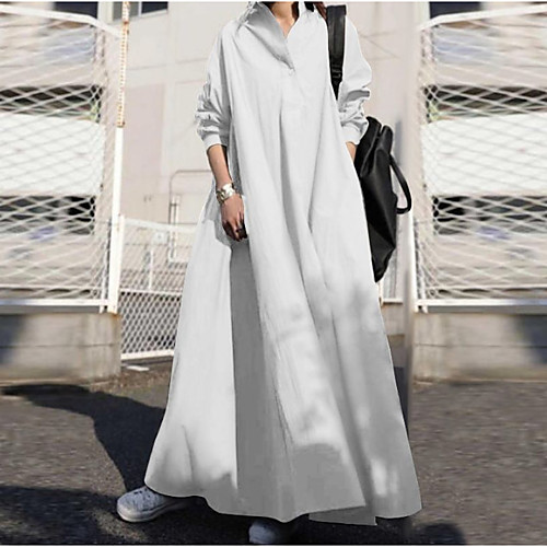 2020 cross-border aliexpress amazon autumn solid color cotton and linen retro ethnic loose long-sleeved big swing dress
2020 cross-border aliexpress amazon autumn solid color cotton and linen retro ethnic loose long-sleeved big swing dress