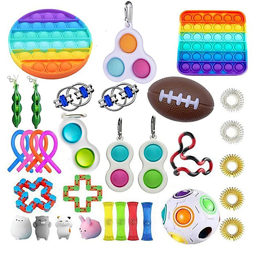 32 pcs Fidget Sensory Toy Set Stress Relief Toys Autism Anxiety Relief Stress Pop Bubble Fidget Sensory Toy For Kids Adults
32 pcs Fidget Sensory Toy Set Stress Relief Toys Autism Anxiety Relief Stress Pop Bubble Fidget Sensory Toy For Kids Adults