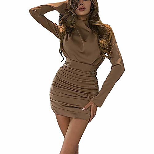velius women's sexy turtleneck long sleeve ruched bodycon mini party dress (small, brown)
velius women's sexy turtleneck long sleeve ruched bodycon mini party dress (small, brown)