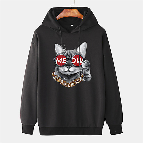 Men's Pullover Hoodie Sweatshirt Cartoon Cat Graphic Prints 3D Sports & Outdoor Daily Sports Hot Stamping Basic Casual Hoodies Sweatshirts White Black Yellow
Men's Pullover Hoodie Sweatshirt Cartoon Cat Graphic Prints 3D Sports & Outdoor Daily Sports Hot Stamping Basic Casual Hoodies Sweatshirts White Black Yellow
