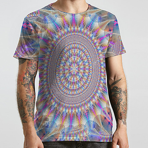 Men's Unisex Tee T shirt 3D Print Graphic Prints Geometry Plus Size Print Short Sleeve Casual Tops Basic Designer Big and Tall Rainbow
Men's Unisex Tee T shirt 3D Print Graphic Prints Geometry Plus Size Print Short Sleeve Casual Tops Basic Designer Big and Tall Rainbow