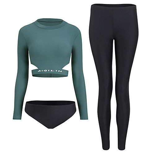 Women's Rash Guard Dive Skin Suit Spandex Swimwear Quick Dry Breathable Long Sleeve 3-Piece - Swimming Surfing Water Sports Solid Colored Autumn / Fall Spring Summer
Women's Rash Guard Dive Skin Suit Spandex Swimwear Quick Dry Breathable Long Sleeve 3-Piece - Swimming Surfing Water Sports Solid Colored Autumn / Fall Spring Summer