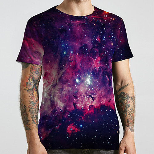 Men's Unisex Tee T shirt 3D Print Galaxy Graphic Prints Plus Size Print Short Sleeve Casual Tops Basic Designer Big and Tall Blue
Men's Unisex Tee T shirt 3D Print Galaxy Graphic Prints Plus Size Print Short Sleeve Casual Tops Basic Designer Big and Tall Blue