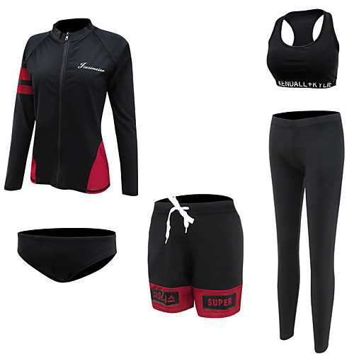 Women's Rash Guard Dive Skin Suit Spandex Swimwear Quick Dry Breathable Long Sleeve 5-Piece - Swimming Diving Surfing Patchwork Autumn / Fall Spring Summer
Women's Rash Guard Dive Skin Suit Spandex Swimwear Quick Dry Breathable Long Sleeve 5-Piece - Swimming Diving Surfing Patchwork Autumn / Fall Spring Summer