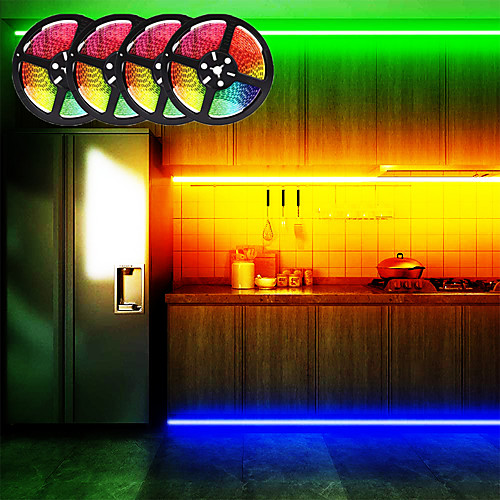 LED Strip Lights Waterproof WiFi Wireless Smart Controlled 20M(4x5m) RGB Tiktok Lights 5050 10mm 12V 20A Power Supply and 1Set Mounting Bracket Works with Android and iOS System
LED Strip Lights Waterproof WiFi Wireless Smart Controlled 20M(4x5m) RGB Tiktok Lights 5050 10mm 12V 20A Power Supply and 1Set Mounting Bracket Works with Android and iOS System