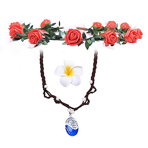 leecco girl pendant necklace for princess moana cosplay with floral wreath headband & flower hair clip,moana movie costume accessories,necklace for girl children birthday party dress up
leecco girl pendant necklace for princess moana cosplay with floral wreath headband & flower hair clip,moana movie costume accessories,necklace for girl children birthday party dress up
