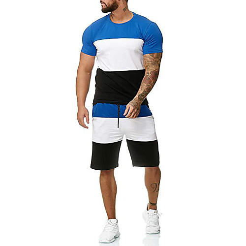 Men's 2 Piece Tracksuit Casual Athleisure 2pcs Summer Short Sleeve Moisture Wicking Breathable Soft Fitness Gym Workout Running Jogging Training Sportswear Black Yellow Red Blue Gray Activewear
Men's 2 Piece Tracksuit Casual Athleisure 2pcs Summer Short Sleeve Moisture Wicking Breathable Soft Fitness Gym Workout Running Jogging Training Sportswear Black Yellow Red Blue Gray Activewear