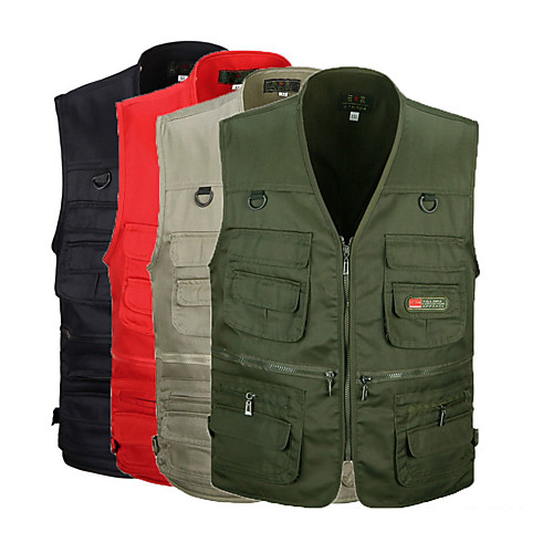 Men's Hunting Gilet Outdoor Breathable Wearable Comfortable Multi-Pockets Spring Summer Solid Colored Polyester Black Red Army Green
Men's Hunting Gilet Outdoor Breathable Wearable Comfortable Multi-Pockets Spring Summer Solid Colored Polyester Black Red Army Green