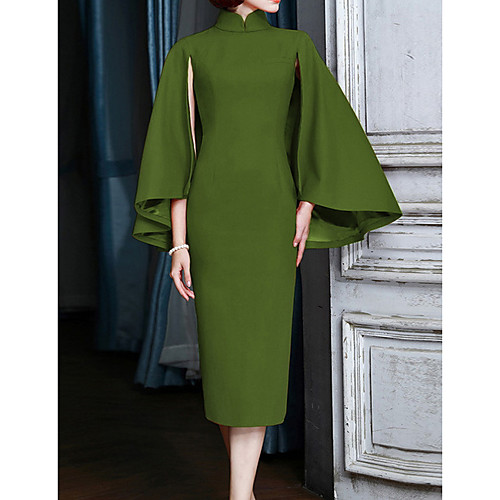 Women's Sheath Dress Midi Dress Blue Green Long Sleeve Solid Color Patchwork Spring Summer Turtleneck Casual Batwing Sleeve Cotton 2021 S M L XL XXL 3XL 4XL 5XL
Women's Sheath Dress Midi Dress Blue Green Long Sleeve Solid Color Patchwork Spring Summer Turtleneck Casual Batwing Sleeve Cotton 2021 S M L XL XXL 3XL 4XL 5XL