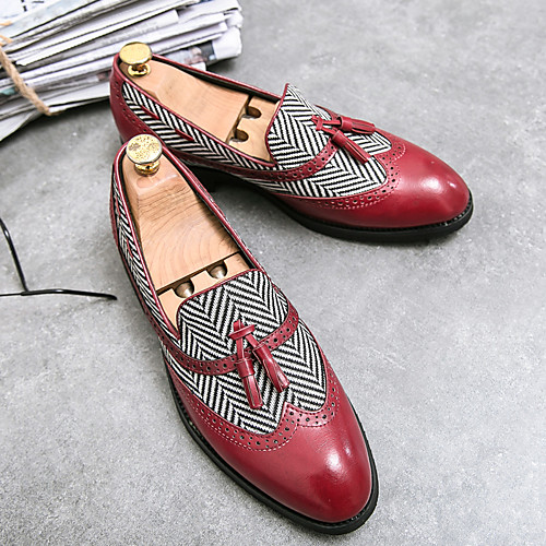 Men's Loafers & Slip-Ons Dress Loafers Tassel Shoes Business Daily Walking Shoes PU Breathable Non-slipping Wear Proof Red Brown Spring
Men's Loafers & Slip-Ons Dress Loafers Tassel Shoes Business Daily Walking Shoes PU Breathable Non-slipping Wear Proof Red Brown Spring