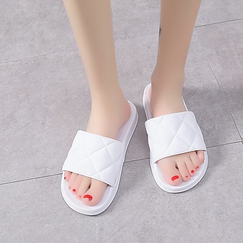 Women's Slippers & Flip-Flops Flat Heel Round Toe PU Solid Colored White Black
Women's Slippers & Flip-Flops Flat Heel Round Toe PU Solid Colored White Black