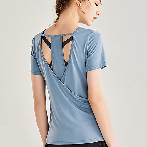 Women's Crew Neck Yoga Top Cut Out Cross Back Solid Color White Black Blue Pink Spandex Yoga Fitness Gym Workout Tee Tshirt Top Short Sleeve Sport Activewear Quick Dry Breathable Comfortable Stretchy
Women's Crew Neck Yoga Top Cut Out Cross Back Solid Color White Black Blue Pink Spandex Yoga Fitness Gym Workout Tee Tshirt Top Short Sleeve Sport Activewear Quick Dry Breathable Comfortable Stretchy