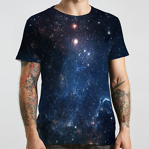 Men's Unisex Tee T shirt 3D Print Galaxy Graphic Prints Plus Size Print Short Sleeve Casual Tops Basic Designer Big and Tall Blue
Men's Unisex Tee T shirt 3D Print Galaxy Graphic Prints Plus Size Print Short Sleeve Casual Tops Basic Designer Big and Tall Blue