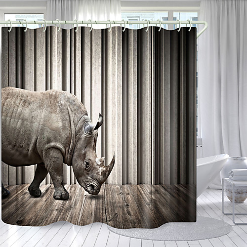 One-Horned Rhino Digital Printing Shower Curtain Shower Curtains Hooks Modern Polyester New Design
One-Horned Rhino Digital Printing Shower Curtain Shower Curtains Hooks Modern Polyester New Design