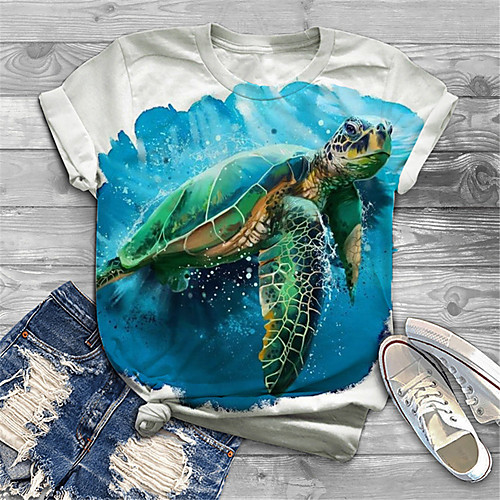 Women's Plus Size Print Graphic Animal T shirt Large Size Crewneck Short Sleeve Basic Tops XL XXL 3XL Blue Big Size
Women's Plus Size Print Graphic Animal T shirt Large Size Crewneck Short Sleeve Basic Tops XL XXL 3XL Blue Big Size