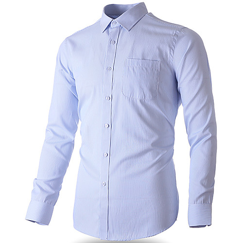 Men's Shirt Striped Button-Down Long Sleeve Casual Tops Cotton Business Formal Casual White Blue Purple
Men's Shirt Striped Button-Down Long Sleeve Casual Tops Cotton Business Formal Casual White Blue Purple