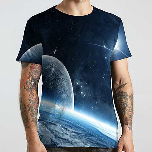 Men's Unisex Tee T shirt 3D Print Graphic Prints Interstellar Plus Size Print Short Sleeve Casual Tops Basic Designer Big and Tall Blue
Men's Unisex Tee T shirt 3D Print Graphic Prints Interstellar Plus Size Print Short Sleeve Casual Tops Basic Designer Big and Tall Blue