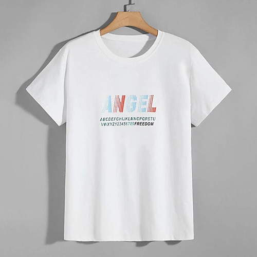 Men's Tee T shirt Hot Stamping Graphic Prints Letter Print Short Sleeve Casual Tops 100% Cotton Basic Designer Big and Tall White
Men's Tee T shirt Hot Stamping Graphic Prints Letter Print Short Sleeve Casual Tops 100% Cotton Basic Designer Big and Tall White