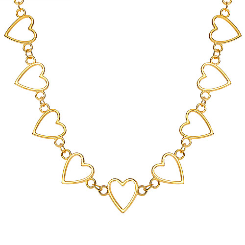 Women's Choker Necklace Chunky Heart Simple European Sweet Alloy Gold Silver 20-30 cm Necklace Jewelry 1pc For Street Prom Birthday Party Festival
Women's Choker Necklace Chunky Heart Simple European Sweet Alloy Gold Silver 20-30 cm Necklace Jewelry 1pc For Street Prom Birthday Party Festival