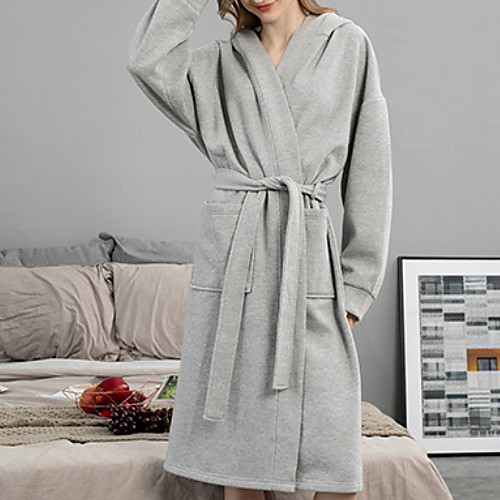 Women's Lace up Robes Nightwear Solid Colored Black / Purple / Light gray M L XL
Women's Lace up Robes Nightwear Solid Colored Black / Purple / Light gray M L XL