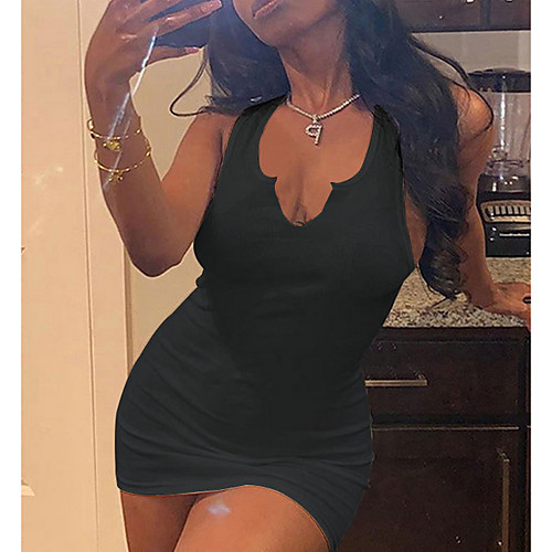 Women's Sheath Dress Short Mini Dress White Black Blushing Pink Gray Sleeveless Solid Color Summer V Neck Sexy 2021 S M L XL XXL
Women's Sheath Dress Short Mini Dress White Black Blushing Pink Gray Sleeveless Solid Color Summer V Neck Sexy 2021 S M L XL XXL