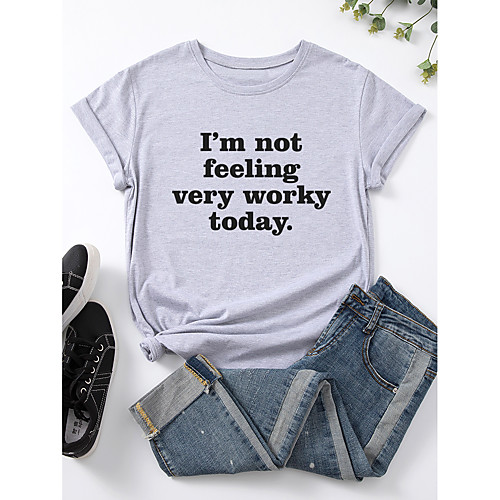 Women's T shirt Graphic Print Round Neck Tops 100% Cotton Basic Basic Top White Black Blue
Women's T shirt Graphic Print Round Neck Tops 100% Cotton Basic Basic Top White Black Blue