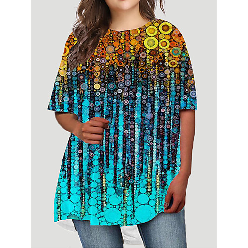 Women's Plus Size Dresses T Shirt Dress Tee Dress Short Mini Dress Half Sleeve Floral Graphic Print Basic Fall Blue Light Purple XL XXL 3XL 4XL 5XL / Holiday
Women's Plus Size Dresses T Shirt Dress Tee Dress Short Mini Dress Half Sleeve Floral Graphic Print Basic Fall Blue Light Purple XL XXL 3XL 4XL 5XL / Holiday