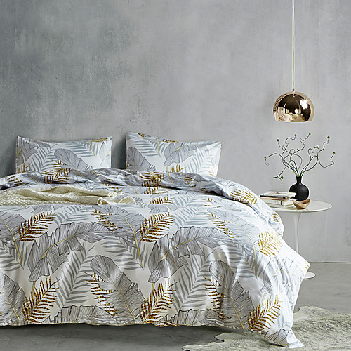 Duvet cover set with zipper with chic botanical leaves pattern printed, soft natural breathable durable and hypoallergenic
Duvet cover set with zipper with chic botanical leaves pattern printed, soft natural breathable durable and hypoallergenic