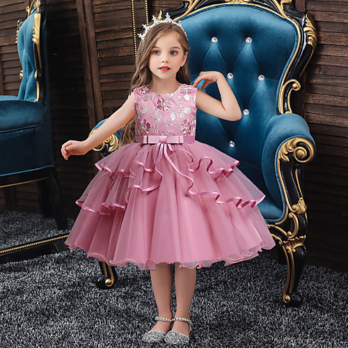 Princess Short / Mini Homecoming / Birthday Flower Girl Dresses - Satin / Tulle / Polyester Sleeveless Jewel Neck with Sash / Ribbon / Tier / Embroidery
Princess Short / Mini Homecoming / Birthday Flower Girl Dresses - Satin / Tulle / Polyester Sleeveless Jewel Neck with Sash / Ribbon / Tier / Embroidery