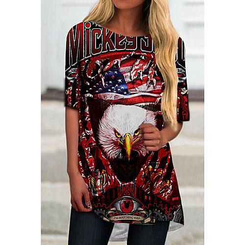 Women's T Shirt Dress Tee Dress Short Mini Dress Red Half Sleeve Flag Animal Print Spring Summer Round Neck Casual 2021 S M L XL XXL 3XL
Women's T Shirt Dress Tee Dress Short Mini Dress Red Half Sleeve Flag Animal Print Spring Summer Round Neck Casual 2021 S M L XL XXL 3XL