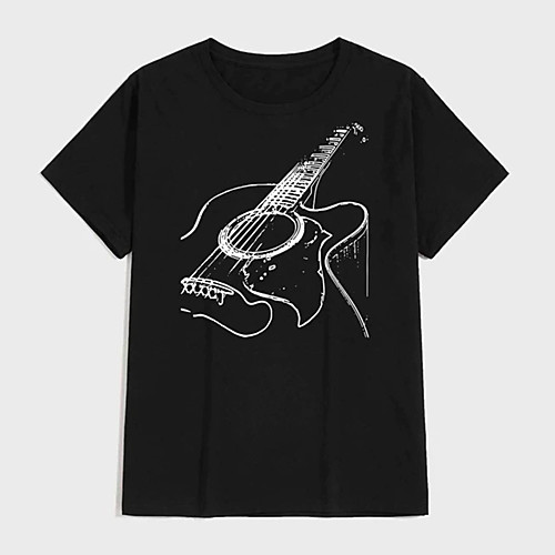 Men's Tee T shirt Hot Stamping Graphic Prints Guitar Print Short Sleeve Casual Tops 100% Cotton Basic Designer Big and Tall Black
Men's Tee T shirt Hot Stamping Graphic Prints Guitar Print Short Sleeve Casual Tops 100% Cotton Basic Designer Big and Tall Black