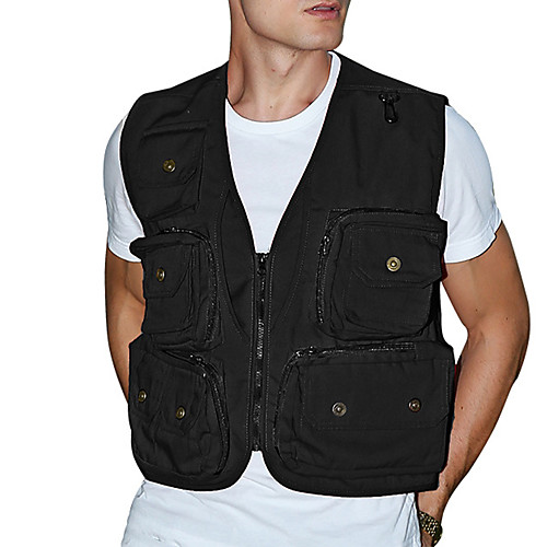 Men's Hiking Tee shirt Sleeveless Vest / Gilet Outdoor Breathable Anti-tear Multi-Pockets Summer Nylon Solid Color Black Red Army Green Hunting Fishing Climbing
Men's Hiking Tee shirt Sleeveless Vest / Gilet Outdoor Breathable Anti-tear Multi-Pockets Summer Nylon Solid Color Black Red Army Green Hunting Fishing Climbing