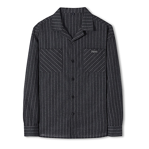 Men's Shirt Striped Button-Down Long Sleeve Casual Tops Casual Fashion Comfortable Black Light gray Dark Gray
Men's Shirt Striped Button-Down Long Sleeve Casual Tops Casual Fashion Comfortable Black Light gray Dark Gray