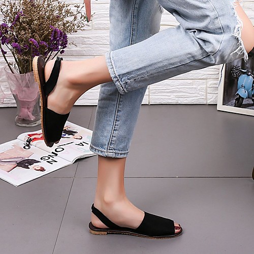 Women's Sandals Boho Bohemia Beach Flat Heel Peep Toe Rubber Solid Colored Dark Brown White Black
Women's Sandals Boho Bohemia Beach Flat Heel Peep Toe Rubber Solid Colored Dark Brown White Black