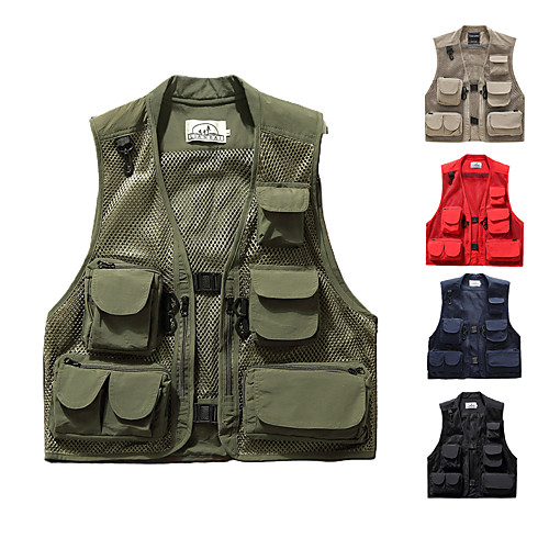 Men's Fishing Vest Lightweight Quick Dry Multi-Pockets Vest / Gilet Camping & Hiking Traveling Fishing
Men's Fishing Vest Lightweight Quick Dry Multi-Pockets Vest / Gilet Camping & Hiking Traveling Fishing