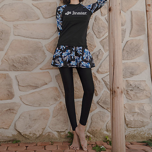 Women's Rash Guard Dive Skin Suit Swimwear Quick Dry Breathable Long Sleeve 4-Piece - Swimming Diving Surfing Floral / Botanical Autumn / Fall Spring Summer
Women's Rash Guard Dive Skin Suit Swimwear Quick Dry Breathable Long Sleeve 4-Piece - Swimming Diving Surfing Floral / Botanical Autumn / Fall Spring Summer