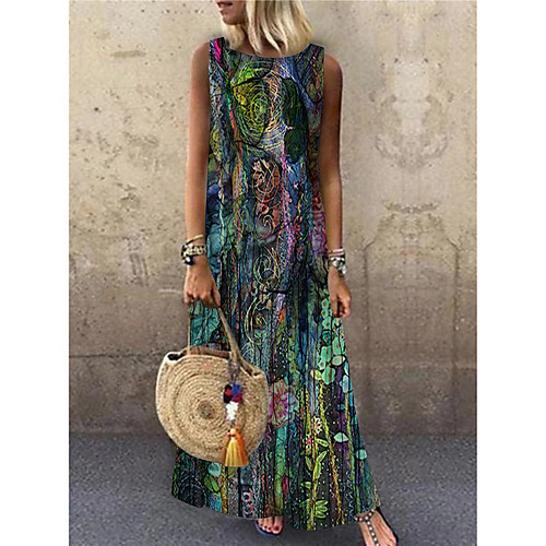Women's Shift Dress Maxi long Dress Purple Sleeveless Floral Print Print Spring Summer Round Neck Casual 2021 S M L XL XXL 3XL
Women's Shift Dress Maxi long Dress Purple Sleeveless Floral Print Print Spring Summer Round Neck Casual 2021 S M L XL XXL 3XL