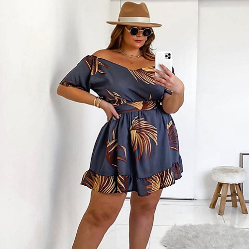 2021 new plus size women's cross-border amazon digital printing spring and summer dress with short skirt factory wholesale
2021 new plus size women's cross-border amazon digital printing spring and summer dress with short skirt factory wholesale