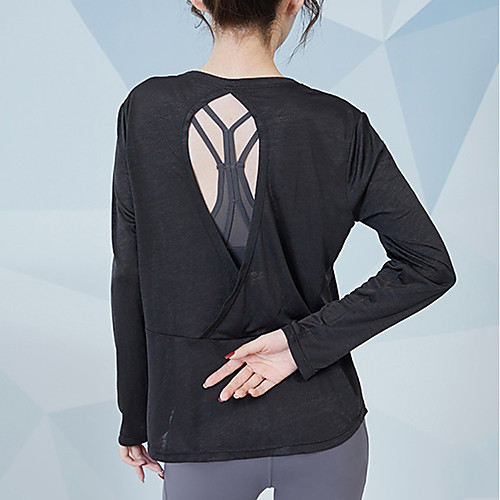 Women's Tee / T-shirt Cut Out Crew Neck Solid Color Sport Athleisure T Shirt Top Long Sleeve Quick Dry Breathable Soft Comfortable Everyday Use Casual Daily Outdoor
Women's Tee / T-shirt Cut Out Crew Neck Solid Color Sport Athleisure T Shirt Top Long Sleeve Quick Dry Breathable Soft Comfortable Everyday Use Casual Daily Outdoor