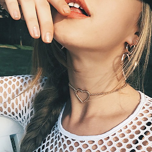Women's Choker Necklace Necklace Retro Heart Simple Fashion Vintage European Alloy Gold 30-50 cm Necklace Jewelry 1pc For Party Evening Street Prom Birthday Party Festival
Women's Choker Necklace Necklace Retro Heart Simple Fashion Vintage European Alloy Gold 30-50 cm Necklace Jewelry 1pc For Party Evening Street Prom Birthday Party Festival