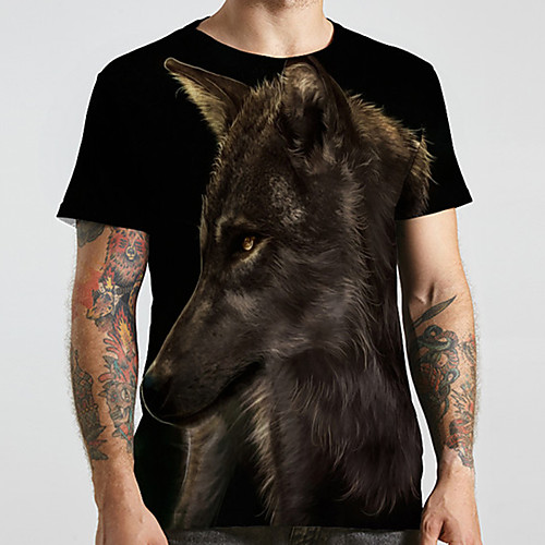 Men's Unisex Tee T shirt 3D Print Graphic Prints Wolf Plus Size Print Short Sleeve Casual Tops Basic Designer Big and Tall Black
Men's Unisex Tee T shirt 3D Print Graphic Prints Wolf Plus Size Print Short Sleeve Casual Tops Basic Designer Big and Tall Black