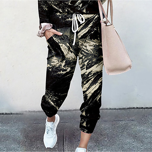 Women's Basic Soft Comfort Daily Home Jogger Pants Abstract Tie Dye Full Length Elastic Drawstring Design Print Black / White BlackGrey Black Red Wine
Women's Basic Soft Comfort Daily Home Jogger Pants Abstract Tie Dye Full Length Elastic Drawstring Design Print Black / White BlackGrey Black Red Wine