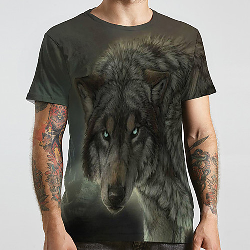 Men's Unisex Tee T shirt 3D Print Graphic Prints Wolf Plus Size Print Short Sleeve Casual Tops Basic Designer Big and Tall Brown
Men's Unisex Tee T shirt 3D Print Graphic Prints Wolf Plus Size Print Short Sleeve Casual Tops Basic Designer Big and Tall Brown