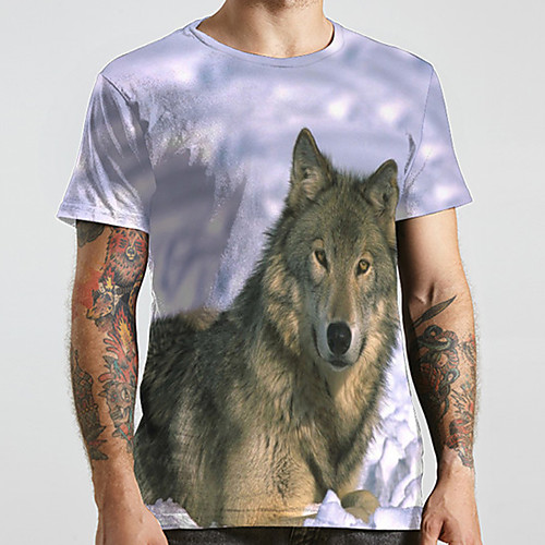 Men's Unisex Tee T shirt 3D Print Graphic Prints Wolf Plus Size Print Short Sleeve Casual Tops Basic Designer Big and Tall Gray
Men's Unisex Tee T shirt 3D Print Graphic Prints Wolf Plus Size Print Short Sleeve Casual Tops Basic Designer Big and Tall Gray